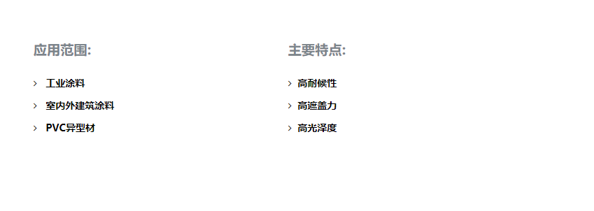 型材用鈦白粉應用范圍
